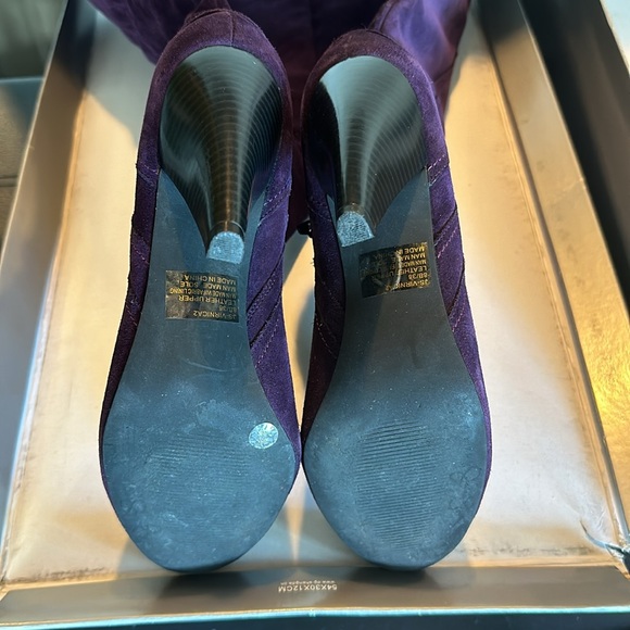 Jessica Simpson JS-Virnica2 Eggplant Suede Boots 8M - Picture 6 of 8